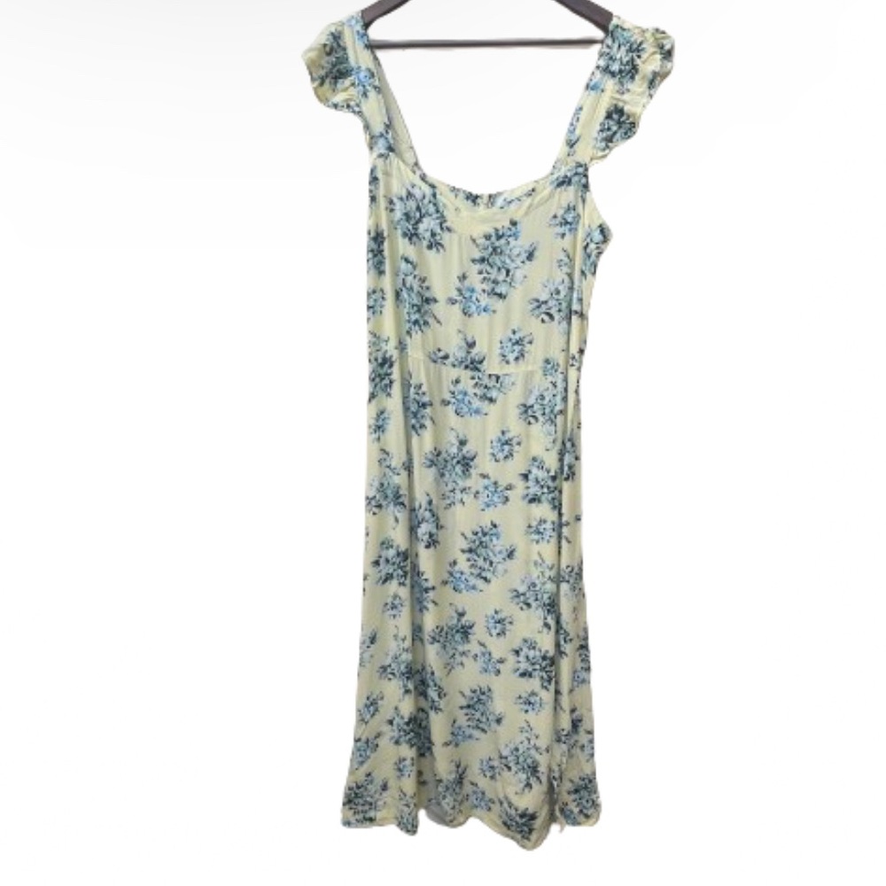 Loft Women’s Plus Floral Ruffle Strap Midi Dress 14 - Picture 2 of 9